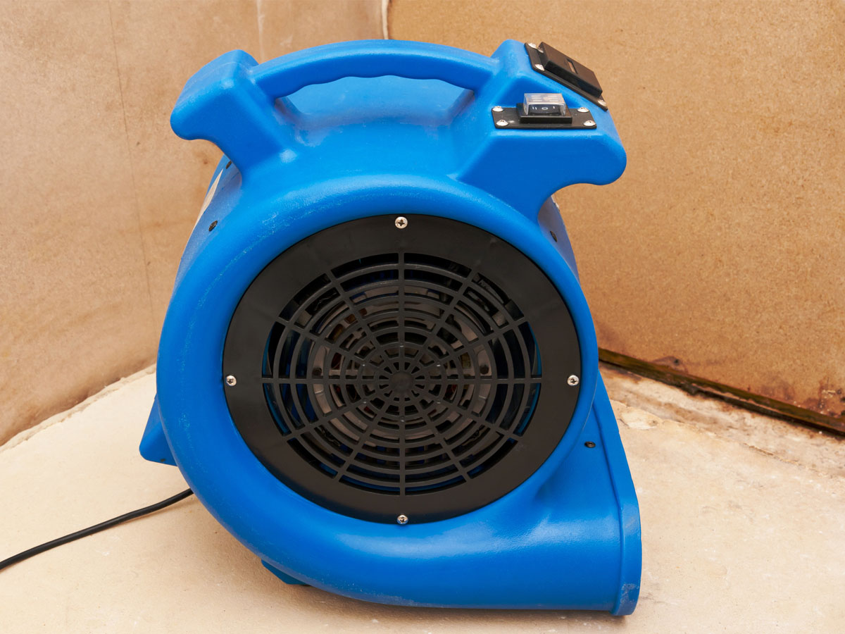 Large fan for Water Damage Remediation in Pensacola, FL