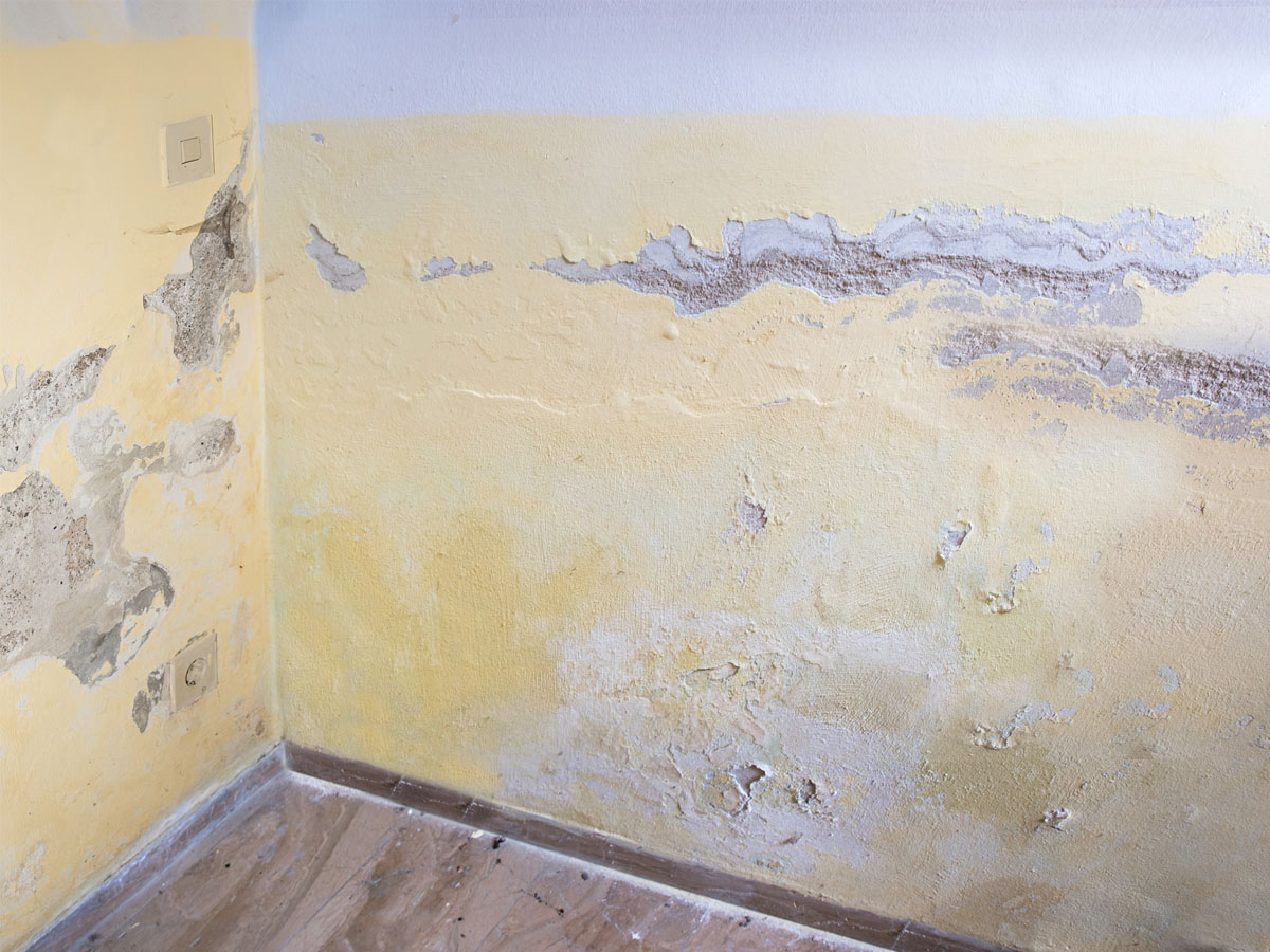 Damaged wall after flooding needing Water Damage Restoration in Crestview, FL